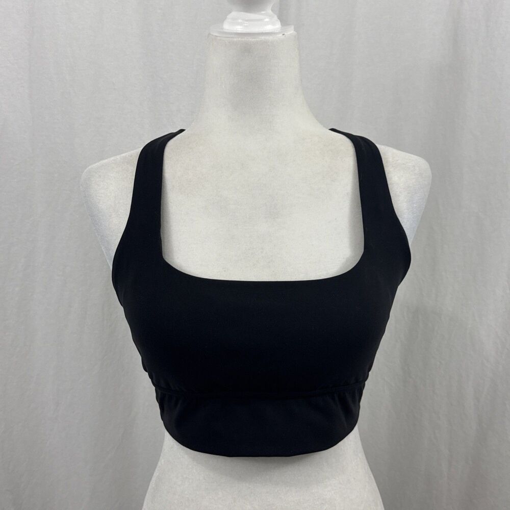 Buff Bunny Revolution Onyx Black SPorts Bra Womens Sz M Workout Gym Athletic